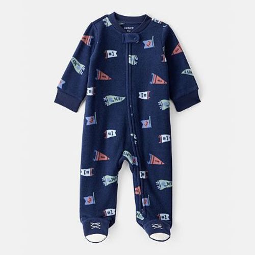 Baby Boy Carter's Sports Print Loose Fit Long-Sleeve Sleep & Play