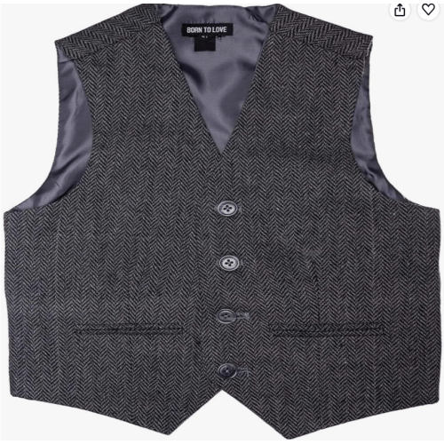 Vest for Baby Toddler Kids Ring Bearer Pageboy Wedding Formal Herringbone Outfit