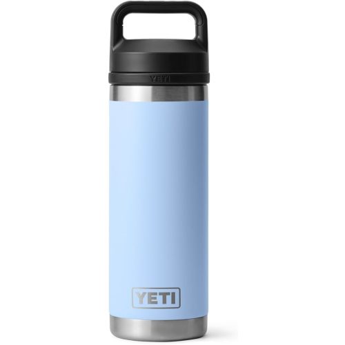 YETI Rambler 18 oz Bottle, Leakproof, Vacuum Insulated, Stainless Steel with Chug Cap, Big Sky Blue