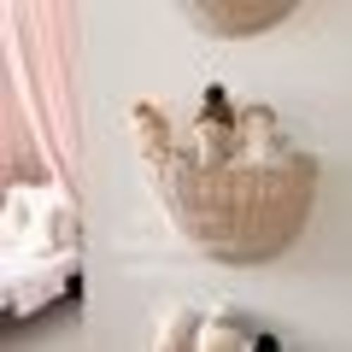 Chic Handwoven Rattan Wall Basket