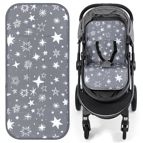 Orzbow Reversible Stroller Cooling Pad, Water-Resistant & Comfortable, Gray | Solid-Gel Baby Cooling Pad for Stroller, High Chair, Bassinet, Crib | Keep Baby Cool in Summer Essentials