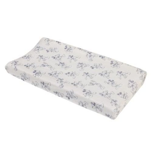 NoJo Disney Mickey Mouse - Call Me Mickey White and Blue Super Soft Changing Pad Cover