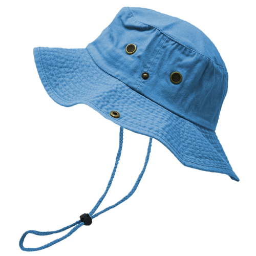 Glory Max Classic 100% Cotton Wide Brim Bucket Hat Summer Outdoor Boonie Baby Blue Hats