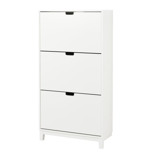 STÄLL Shoe cabinet with 3 compartments - white 31 1/8x11 3/8x58 1/4 "