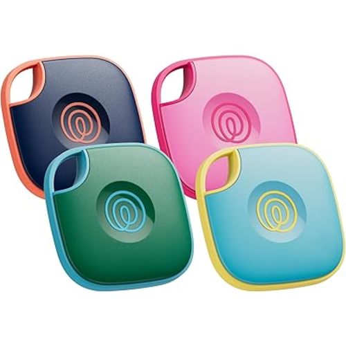 Life360 Tile - Bluetooth Tracker, Keys Finder and Item Locator for Keys, Bags and More. Phone Finder. Both iOS and Android Compatible. 4-Pack (Colors)