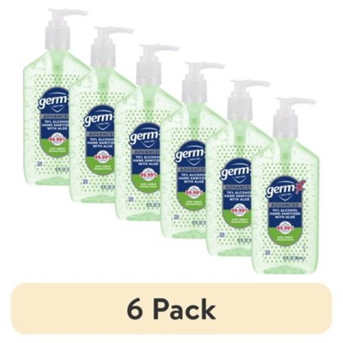 (6 pack) Germ-X Advanced Hand Sanitizer, with Aloe, 12 oz