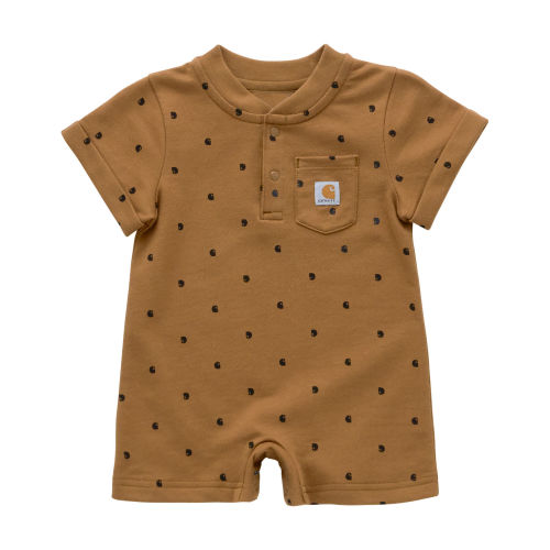 Carhartt Infant Boys' Logo Short Sleeve Snap Onesie