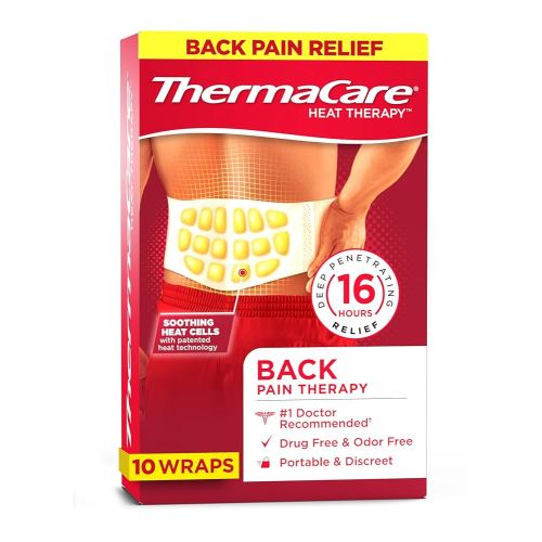 ThermaCare Advanced Back & Hip HeatWraps - Long-Lasting, Disposable Heat Therapy for Lower Back Pain, Muscle Soreness, & Herniated Discs - Drug-Free - L/XL - 10-Count