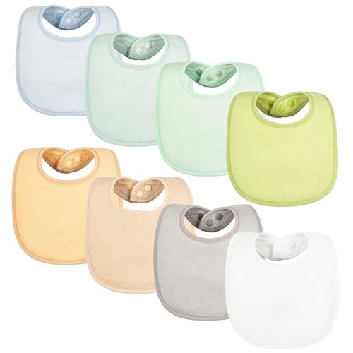 Tiny Twinkle 8 Pack Baby Bibs for Drooling and Teething – Waterproof & Absorbent Bibs for Baby Girl & Boy, Machine Washable Infant Bib Set for Newborns and Toddlers (Boy Macaron 8-Pack)