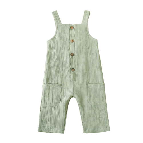 Loalirando Toddler Baby Girls Boys Cotton Overalls Romper Soft Pocket Sleeveless Halter Jumpsuits Summer Suspenders Pants