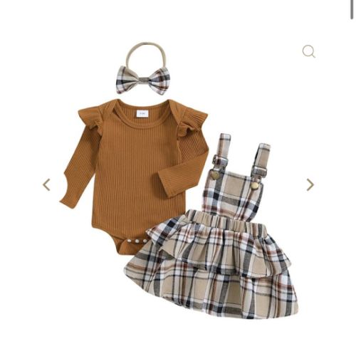 Plaid Overall Skirt Set – The Ollie Bee
