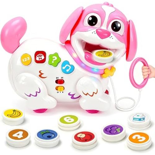 Musical Feed & Count Puppy Toys for 1 Year Old Toddler Girl, 8 Coins