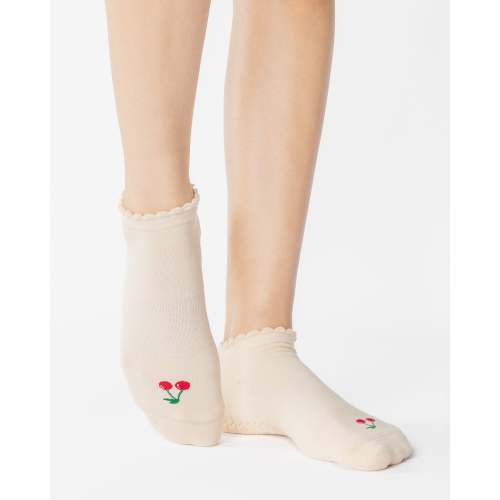 Cherry Full Foot Grip Sock