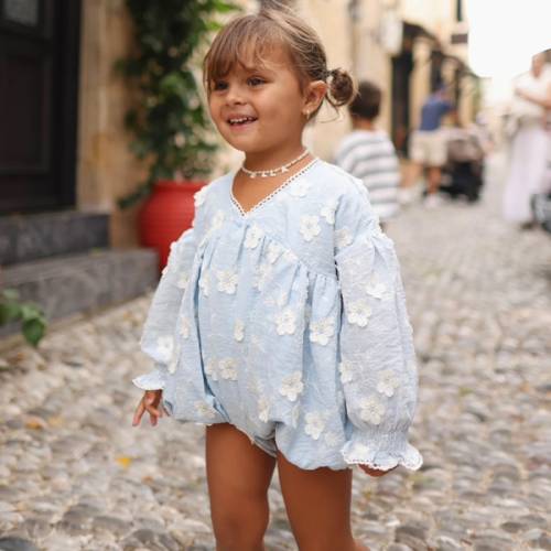 NOELLE ROMPER - CELESTE BLUE