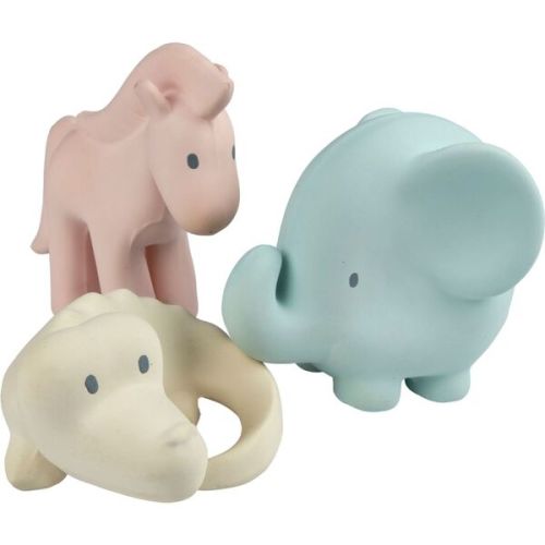 Marshmallow Collection Teether, Rattle, and Bath Toys 3 pcs. - Tikiri Toys Teethers & Rattles | Maisonette