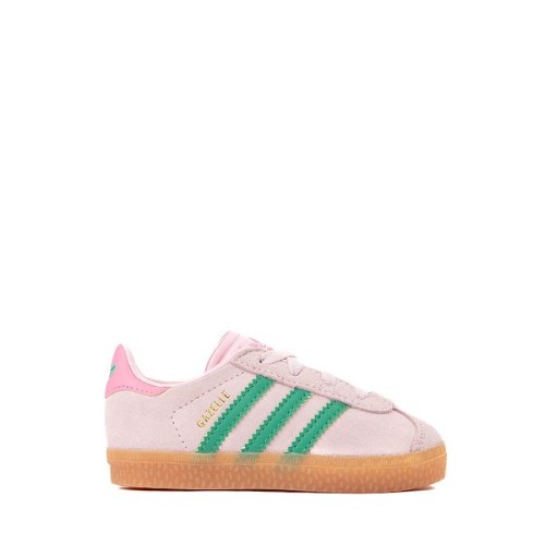 adidas Gazelle Comfort Closure Athletic Shoe - Baby / Toddler - Clear Pink / Court Green / Bliss Pink