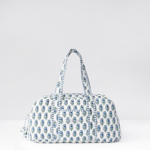 Block Print Duffle Bag