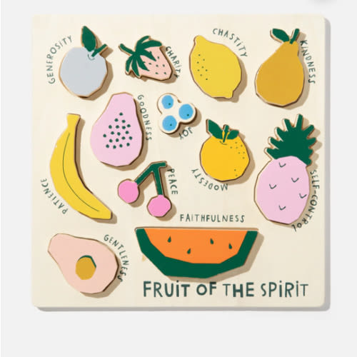 Catholic Fruit of the Spirit Wooden Puzzle