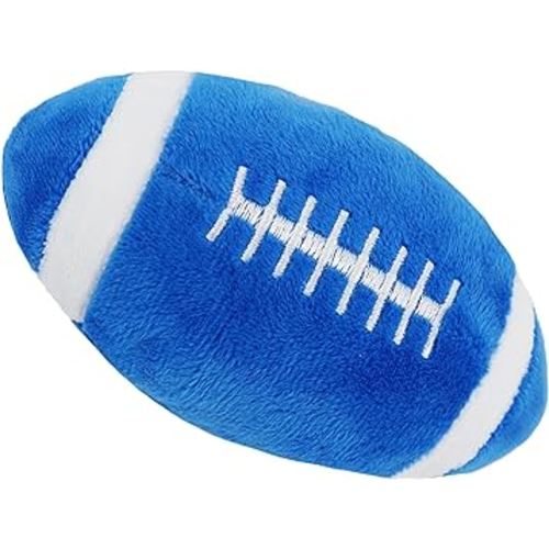 June Garden 5" My First Football - Plush Baby Rattle Sensory Toy - Safe Soft Sports Toy for Infants Boys and Girls