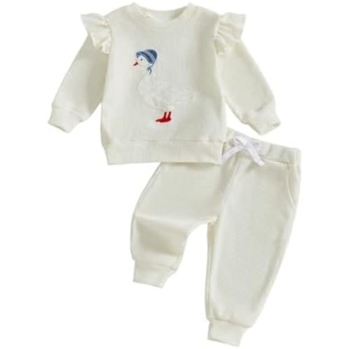Toddler Baby Girl Christmas Outfit Santa Claus Long Sleeve Pullover Sweatshirts Pants Cute Fall Winter Clothes