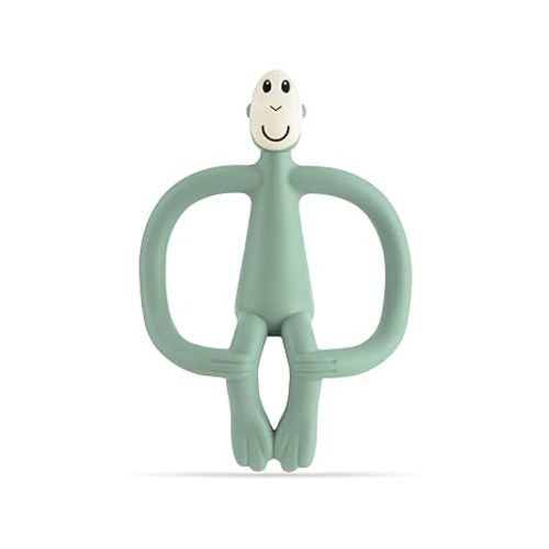 Matchstick Monkey Original Teether & Gel Applicator – Silicone Baby Teether, Easy-to-Grip, BPA-Free, Supports Self-Soothing & Early Brushing, 3 Months+, 4 Inches, Mint Green