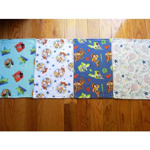 Set of 4 Toy Story Burp Cloths