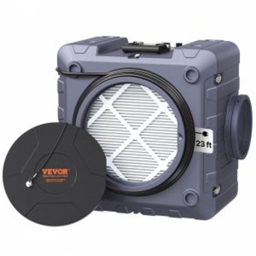 VEVOR Air Scrubber with 3-Stage Filtration, Stackable Negative Air Machine 550 CFM, Air Cleaner with MERV10, Carbon, H13 HEPA, for Home, Industrial and Commercial Use