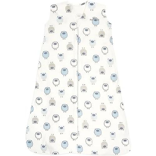 HALO SleepSack, 100% Cotton Wearable Blanket, Swaddle Transition Sleeping Bag, TOG 0.5, Sleepy Sheep, Small, 0-6 Months
