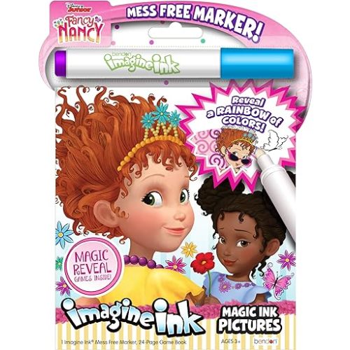 Bendon Disney Fancy Nancy Imagine Ink Magic Ink Pictures 24 Page Game Book 13940, Multicolored