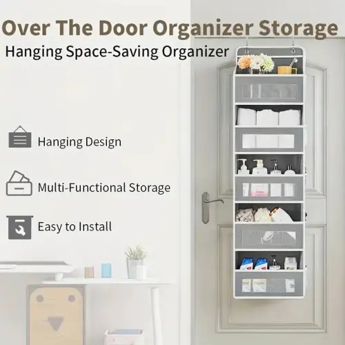 Door Hanging Storage Rack - 5+5 Pockets for Everyday Storage - TikTok Shop