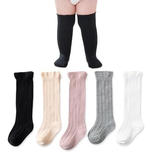 Baby Knee High Socks Tube Newborn Infants Toddlers Uniform Ruffled Girls