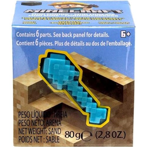 Minecraft Mini Elementals Cave Exploration Set and Environment Accessory with Moldable Sand for Added Creativity, Creative, Hands-on Biome Build Toy, Gift for Minecraft fans Age 6 Years and Older