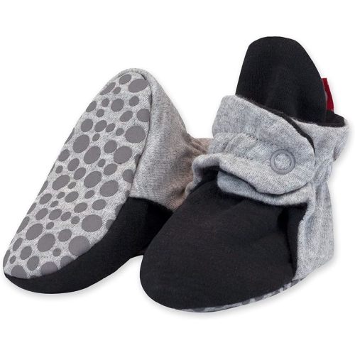 Zutano Unisex Organic Cotton Baby Booties, Stay-On and Non-Slip, Newborn to Toddler