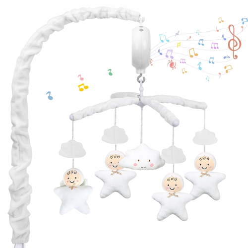 Baby Mobile for Crib with Music, Night Lights, Rotation, Projection, Remote Control, Babies Crib Toys