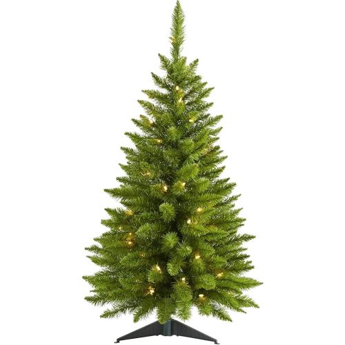 Nearly Natural 3ft. Providence Pine Artificial Christmas Tree with 50 Warm White Lights and 143 Bendable Branches