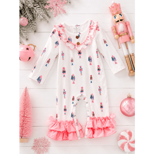 Pink Nutcracker Christmas Infant Romper – Bryn and Co. Baby Boutique