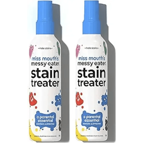 Miss Mouth's Messy Eater Stain Treater Spray - 4oz 2 Pack Stain Remover - Newborn & Baby Essentials - No Dry Cleaning Food, Grease, Coffee Off Laundry, Underwear, Fabric