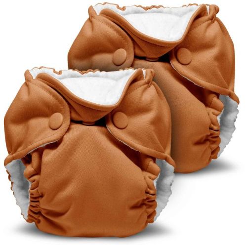 Kanga Care Lil Joey Newborn All in One AIO Cloth Diaper (2pk) Copper Orange 4-12 lbs
