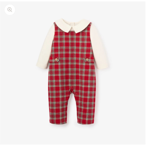 Holiday Red Tartan Jon Jon + Shirt Set – Elegant Baby