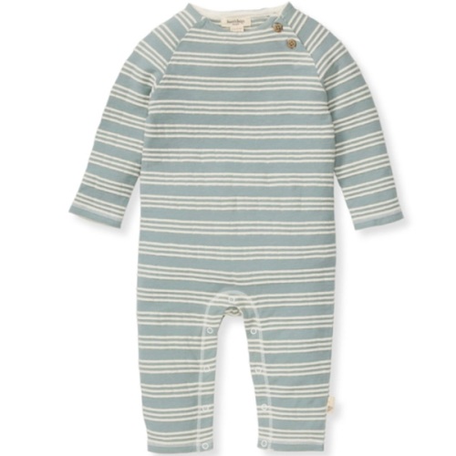 Raised Stripe Jumpsuit - Muted Blue