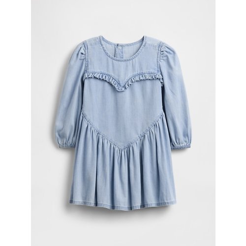 Baby & Toddler Denim Ruffle Heart Dress
