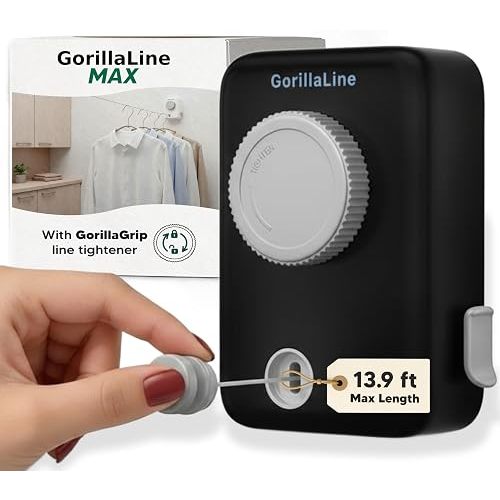 Retractable Clothesline - Indoor Outdoor Wall Mounted Clothes Line