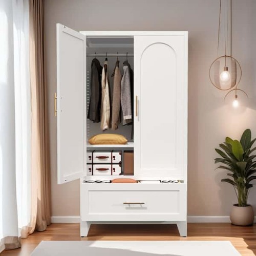 Combination storage cabinet 17.7"D x 35.4"W x 72"H Black Metal Locker Storage Home Office Garage