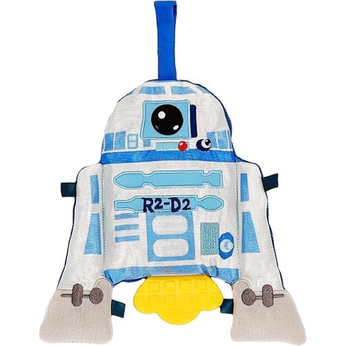 Kids Preferred Star Wars R2-D2 On The Go Sensory Toy – with Teether, Crinkle Sounds, Tactile Ribbons, On The Go Strap, for Ages 0 yrs+