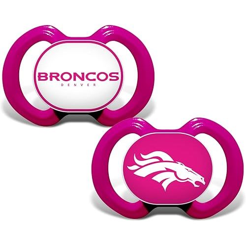 Baby Fanatic Girls Pink Pacifier 2-Pack - NFL New York Jets - Officially Licensed League Gear
