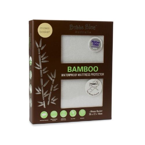Bubba Blue Bamboo Moses Basket Mattress Protector White