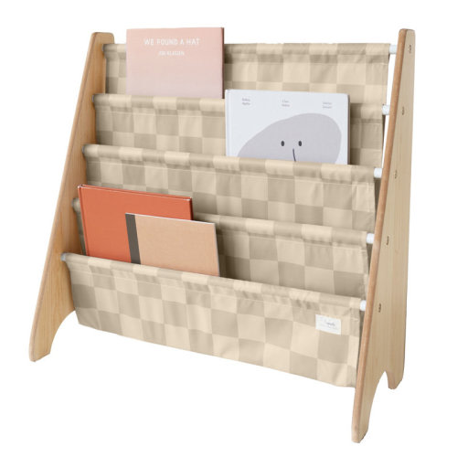 3 Sprouts Recycled Book Rack/checkerboard/beige | Wayfair