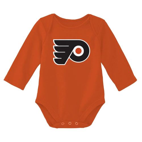 Outerstuff NHL Newborn & Infants 0-24 Months Primary Logo Long Sleeve Bodysuit Creeper Romper
