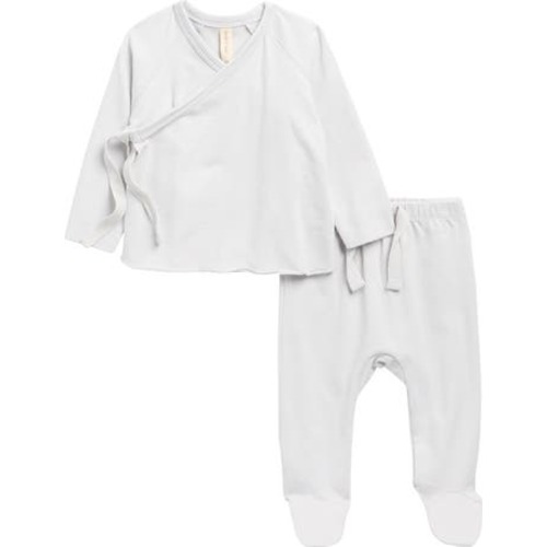 Wrap Top & Footed Pants Set, 0-3M