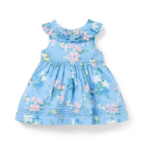 Baby Veiled Blue Floral Baby Floral Ruffle Dress by Janie and Jack